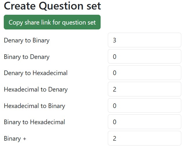How to create a question set